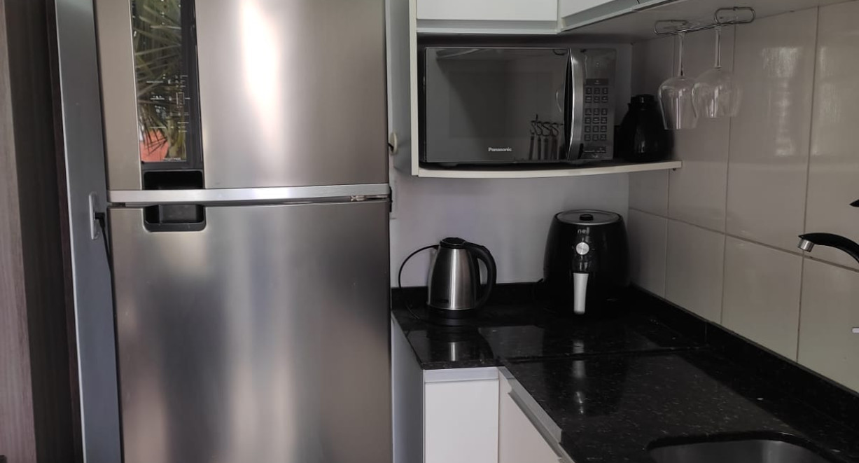 Apartamento mobiliado no Residencial Santa Cruz - Av Santa Cruz